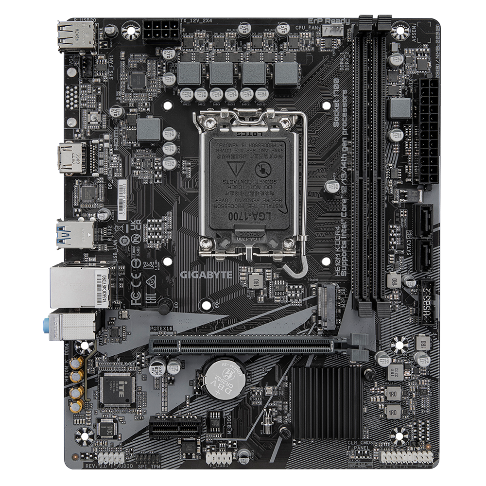 לוח אם GIGABYTE H610M K DDR4 M-ATX LGA1700 M.2 1GBE LAN